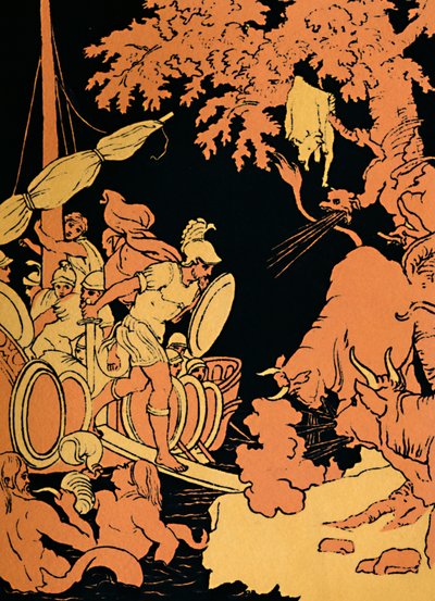 De eldsprutande tjurarna, 1880 av Picart