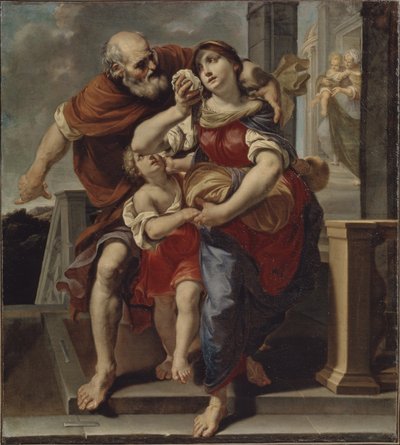 Hagar lämnar Abrahams hus av Pier Francesco Mola