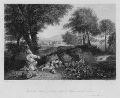 Hagar i öknen, Genesis XXI av Pier Francesco Mola