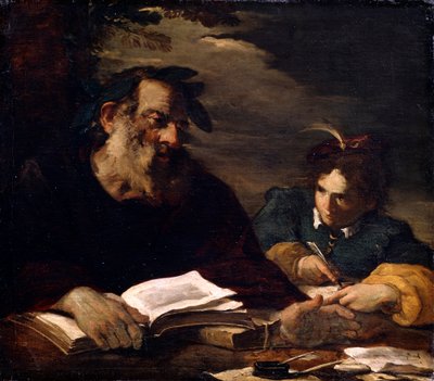 Homer dikterar sina dikter, 1600-talet av Pier Francesco Mola