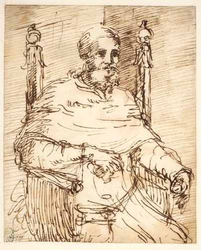 Porträtt av påven Julius II, efter Rafael av Pier Francesco Mola