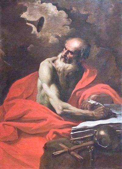 Saint Hieronymus (olja på duk) av Pier Francesco Mola