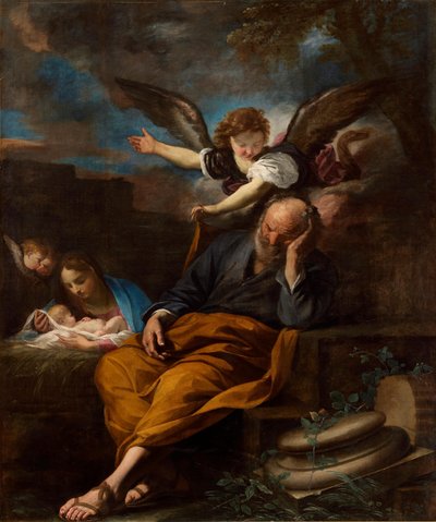 Sankt Josefs dröm av Pier Francesco Mola