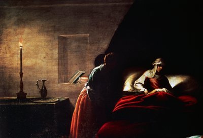 Jungfruns födelse, av Pier Francesco Mazzucchelli känd som il Morazzone (1573-1626), målning, kyrkan Santa Maria di Loreto, Arona, Novara, Italien. av Pier Francesco Morazzone