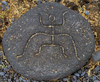 Stengravyr, Puako Petroglyph Archaeological District, Island of Hawaii, USA av Blaise Nicolas Le Sueur