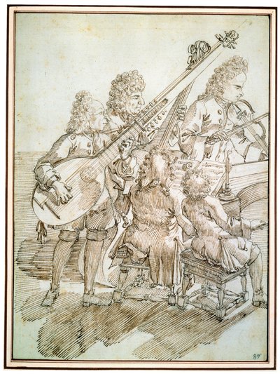 En konsert, sent 1600- eller 1700-tal av Pier Leone Ghezzi