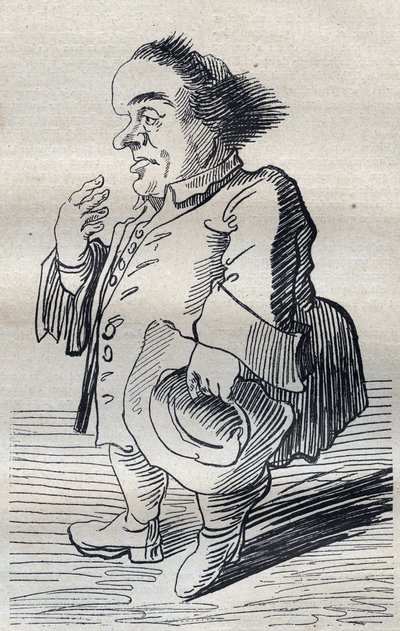 A Deep Thinker - Tecknad av Pier Leone Ghezzi (1674-1755) - 1740 av Pier Leone Ghezzi