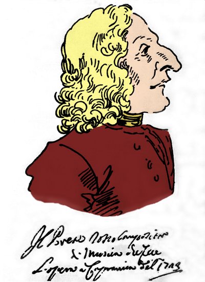 Antonio Vivaldi (1678 - 1741), tecknad serie av Pierre Leone Ghezzi (1674 - 1755) av Pier Leone Ghezzi