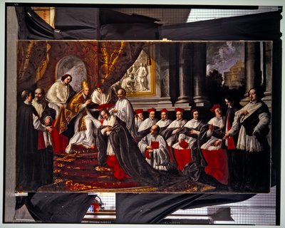 Kröning av påven Clemens  Innocentius VIII (par) (målning) av Pier Leone Ghezzi