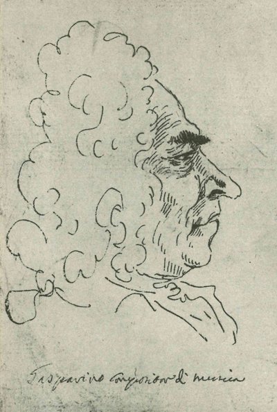 Francesco Gasparini (av Pier Leone Ghezzi) Rom, Bibl Vat - Codici Ottoboniani latini 3113, fol8 av Pier Leone Ghezzi