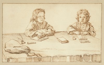 Porträtt av Serafino och Francesco Falzacappa av Pier Leone Ghezzi
