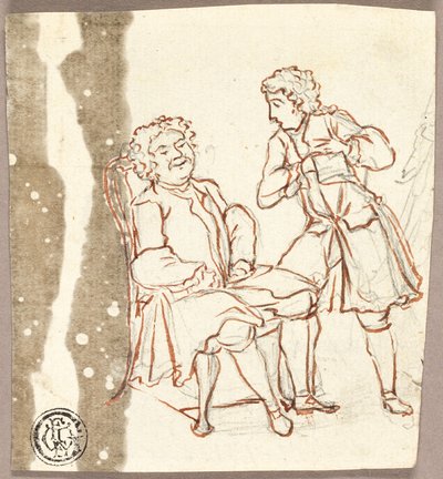 Två gentlemän i 1700-talskostym av Pier Leone Ghezzi
