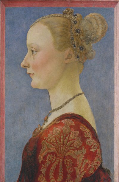 Porträtt av en kvinna, ca. 1480. av Piero del Pollaiolo