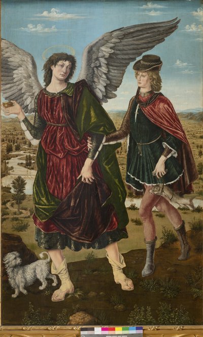 Ärkeängeln Rafael och Tobias, 1465-70 av Piero del Pollaiolo