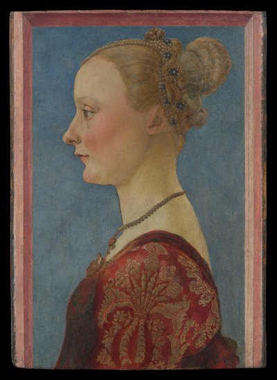 Porträtt av en kvinna, ca 1480 (tempera på trä) av Piero del Pollaiuolo