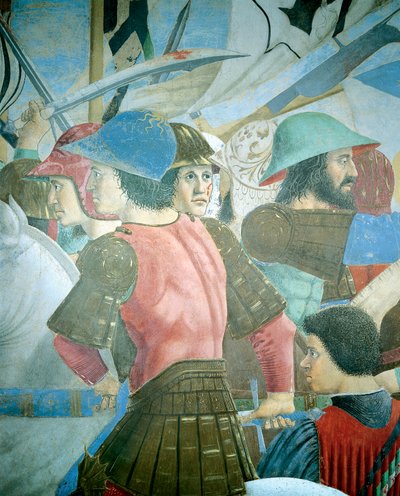 Detalj från Legenden om det sanna korset som visar slaget vid Heraclius I av Bysans mot Chosroes II, av Piero della Francesca av Piero della Francesca