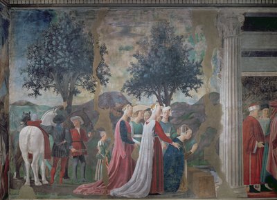 Discovery of the Wood of the True Cross, från Legend of the True Cross-cykeln, avslutades 1464 (detalj av 58294) av Piero della Francesca