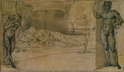 Ariadne Deserted (penna) av Piero di Cosimo