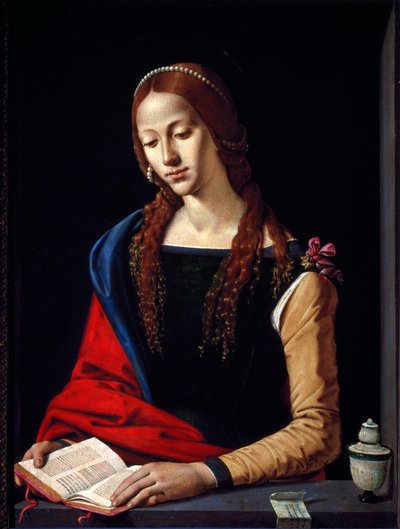 Madeleine Målning av Piero di Cosimo (1461 / 2-1521) 1485-1490 Dim.72x53 cm Palazzo Barberini, National Gallery of Ancient Art, Rom av Piero di Cosimo