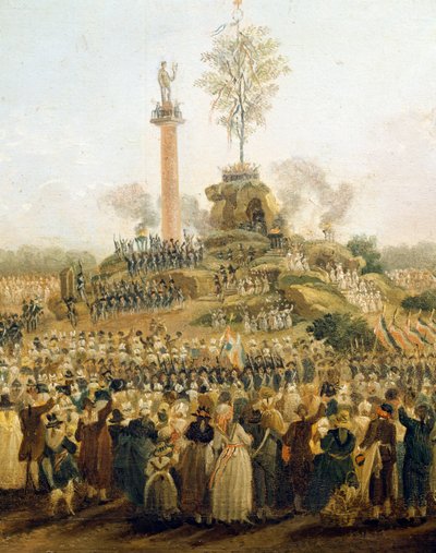 Detail vom Fest des Höchsten Wesens auf dem Marsfeld, 8. Juni von Pierre Antoine Demachy