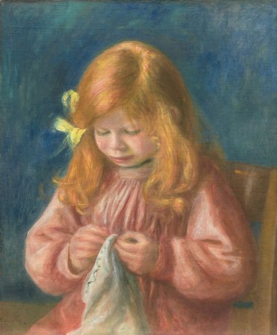 Jean Renoir sömnad av Pierre-Auguste Renoir