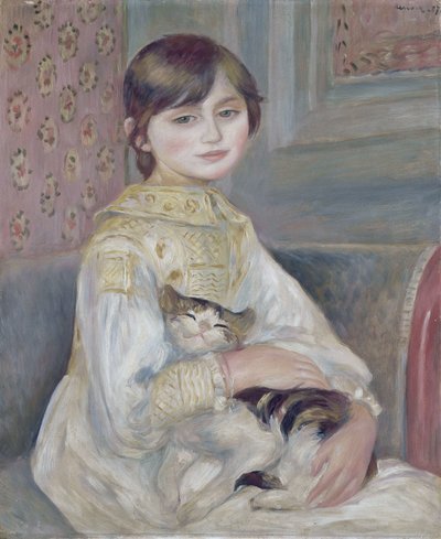 Julie Manet, även känd som ”Barnet med katten” av Pierre-Auguste Renoir