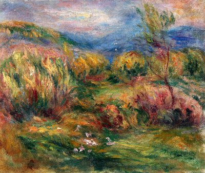 Landskap nära Cagnes-sur-Mer av Pierre-Auguste Renoir