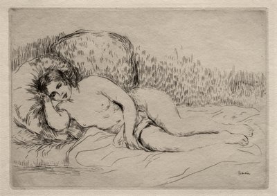 Naken kvinna liggande av Pierre-Auguste Renoir