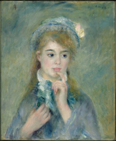 Porträtt av en ung kvinna (Den oskuldsfulla) av Pierre-Auguste Renoir