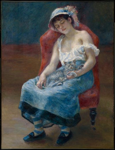 Sovande flicka av Pierre-Auguste Renoir