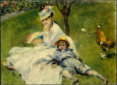 Madame Monet and her Son av Pierre Auguste Renoir