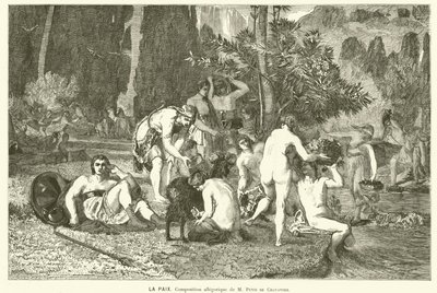Peace (gravyr) av Pierre (after) Puvis de Chavannes
