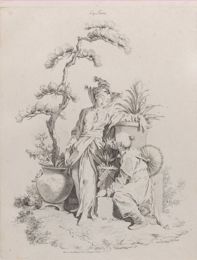 Jorden, från De fyra elementen, 1738-49. av Pierre Alexandre Aveline