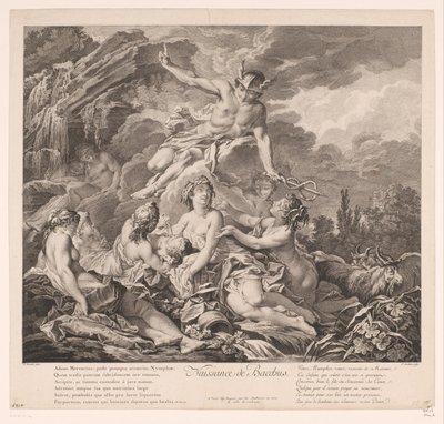 Bacchus födelse Naissance de Bacchus (titel på objekt) av Pierre Alexandre Aveline