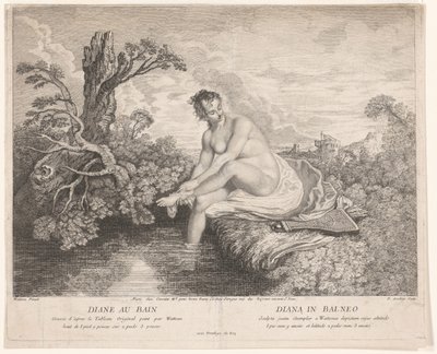 Den dåliga van Diana Diane au bain / Diana in balneo (titel på objekt) av Pierre Alexandre Aveline