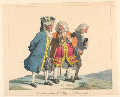 Collegevänner ute på promenad av Pierre Alexandre Wille