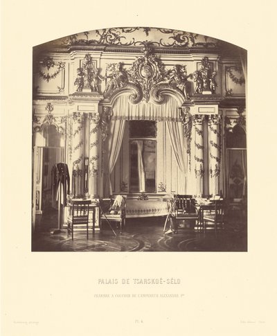Tsarskoe-Selo-palatset, Kejsar Alexander 1:s sovrum av Pierre Ambrose Richebourg