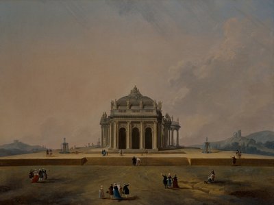 Fantastische architektonische Studien mit Figuren von Pierre-Antoine Demachy