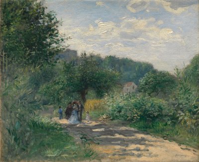 En väg i Louveciennes, ca. 1870. av Pierre Auguste Renoir