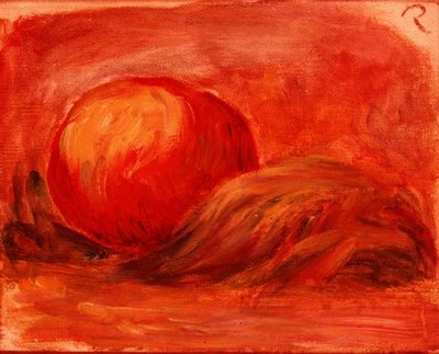 Äpple med löv av Pierre Auguste Renoir