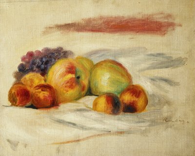 Äpplen och vindruvor; Äpplen och vindruvor, c. 1910 av Pierre Auguste Renoir