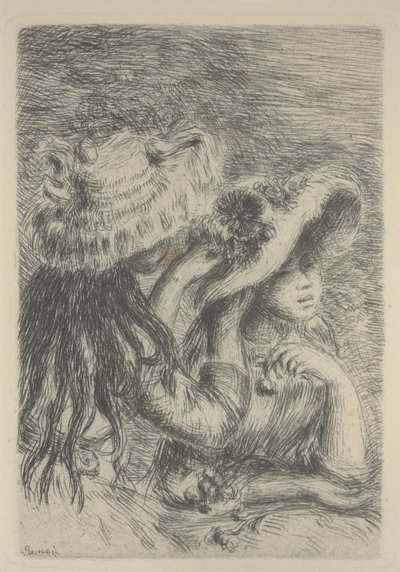 Den Hut Arrangieren von Pierre Auguste Renoir