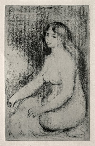 Sittande badare, ca. 1905. av Pierre Auguste Renoir