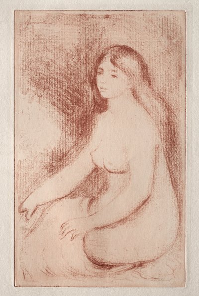 Sittande badare, ca. 1905. av Pierre Auguste Renoir