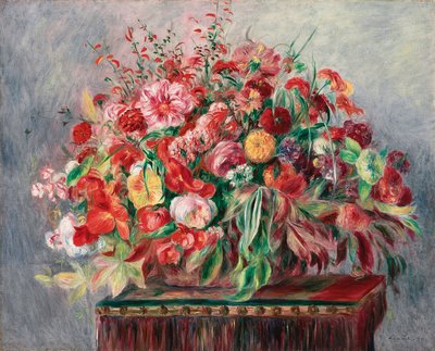 Korg med blommor; Korg med blommor, 1890 av Pierre Auguste Renoir