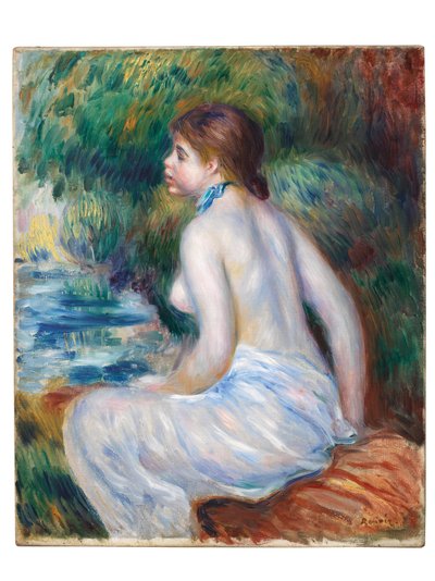 Badarsittande, 1890 av Pierre Auguste Renoir