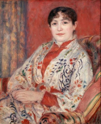 Porträtt av Madame Leriaux av Pierre Auguste Renoir