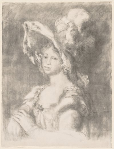 Byst av en ung flicka Mlle. Dieterlé. av Pierre-Auguste Renoir
