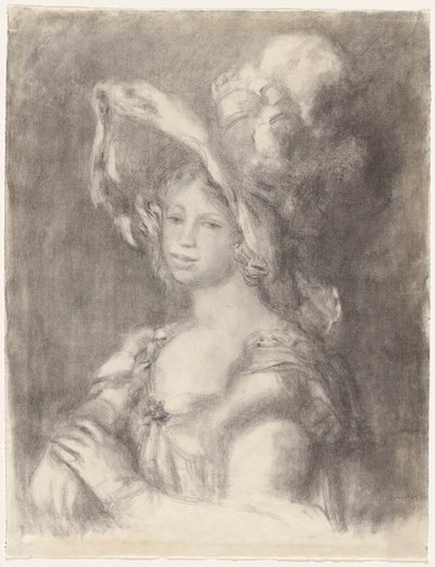 Byst av en ung kvinna (Mlle Dieterle) av Pierre-Auguste Renoir