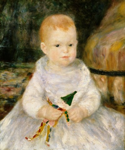 Barn med en leksaksclown av Pierre Auguste Renoir